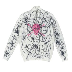 PINK SKULL - grey Long Sleeve