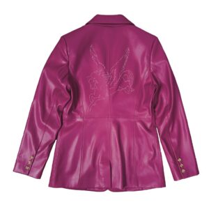 PINK CROSS BLAZER  (vegan leather)